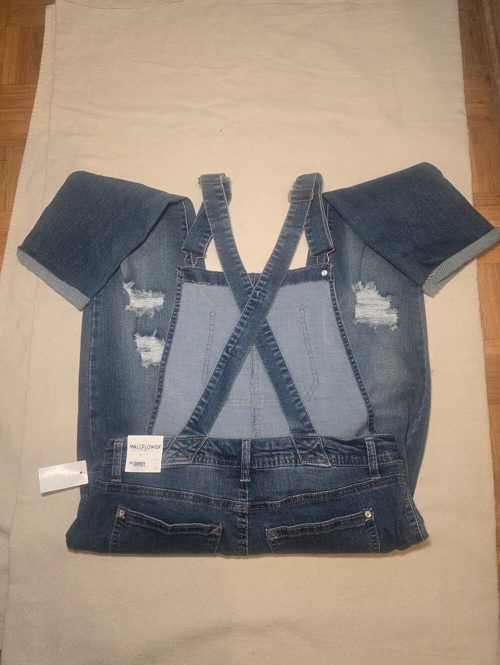 Wallflower Women Slim Overalls Size L NWT